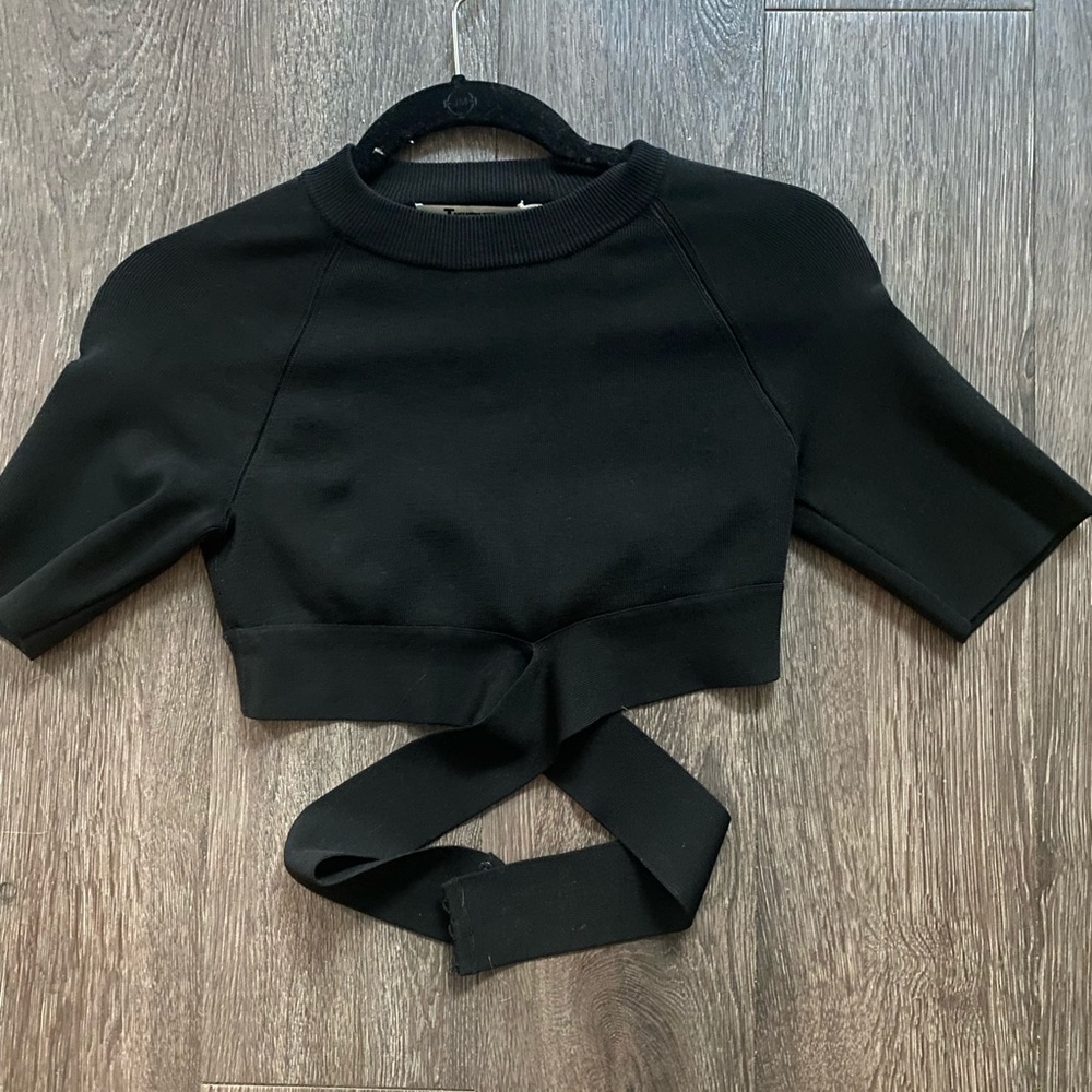 Alexander Wang black crop